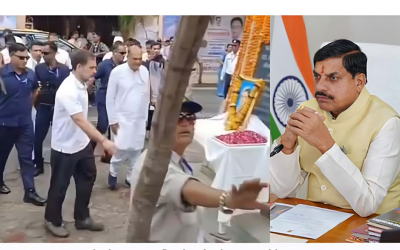 भोपाल दौरे के पहले दिन राहुल गांधी की पुष्पांजलि पर विवाद, सीएम मोहन यादव बोले – ये हमारे संस्कार नहीं